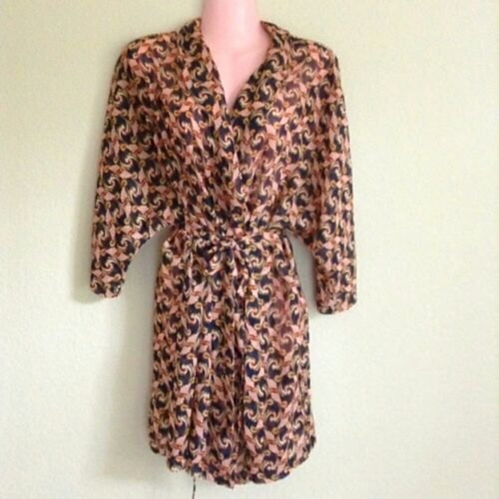 The Webster Miami at Target Women's Robe M/L Wrap Sheer Fans